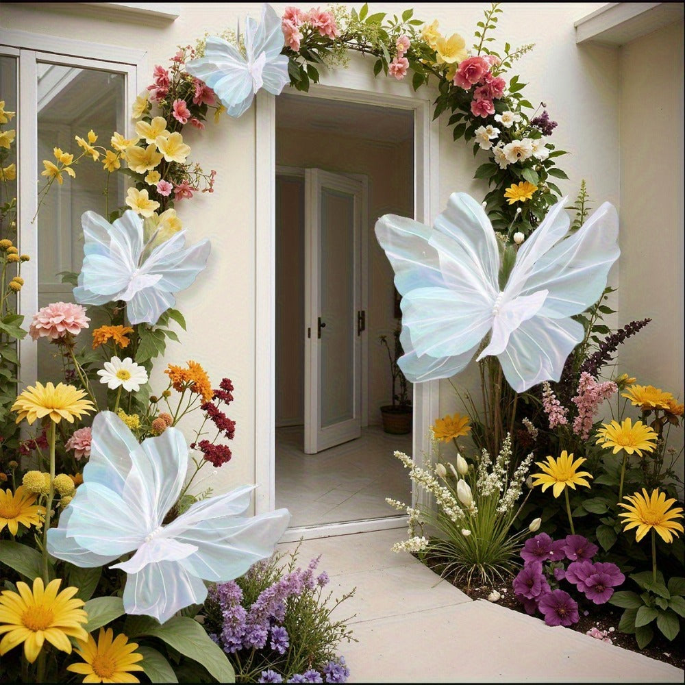 3D Butterfly Wall Decor Large 50cm Artificial Butterfly Decorations for Wedding Birthday Baby Shower Party Home Wall Decor 3 Pieces