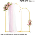 Metal Wedding Arch Backdrop Set 2pcs 7.2FT & 6FT - Heavy Duty Balloon Flower Arch Frame for Weddings Birthdays Eid Ramadan Indoor Outdoor Party Decor