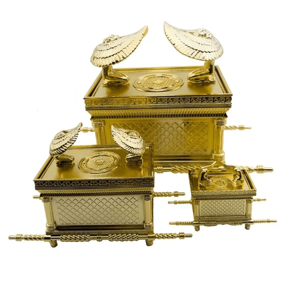 Ark of the Covenant Figurine ¨C Golden Artisan Tabletop Statue, Spiritual Religious Decor for Home & Office, Hanukkah, Easter & Ramadan Gift Ornament, Indoor Outdoor Display, Medium & Large