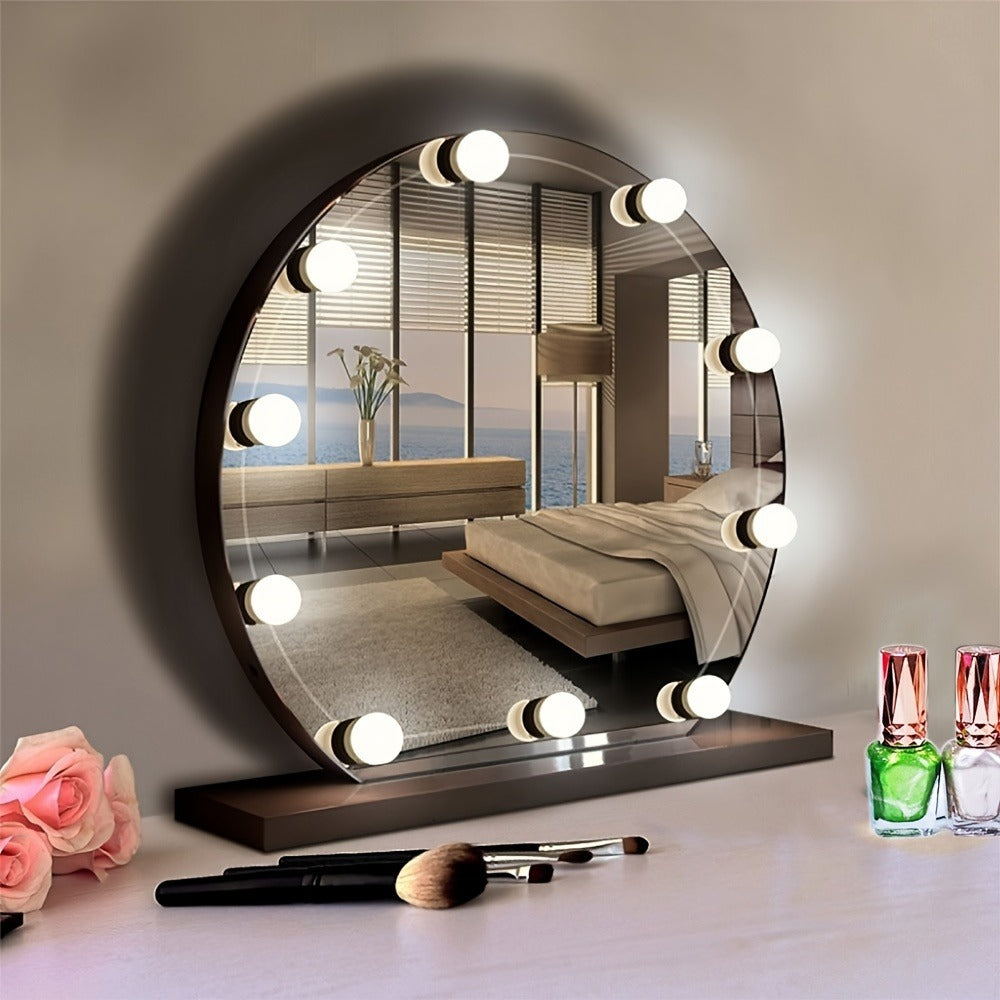 LED Vanity Mirror Light for Makeup ¨C USB Powered 8-Bulb Mirror Lamp with 3 Color Temperatures, Adjustable Brightness & Spacing, Removable Design, Gift for Women Wife