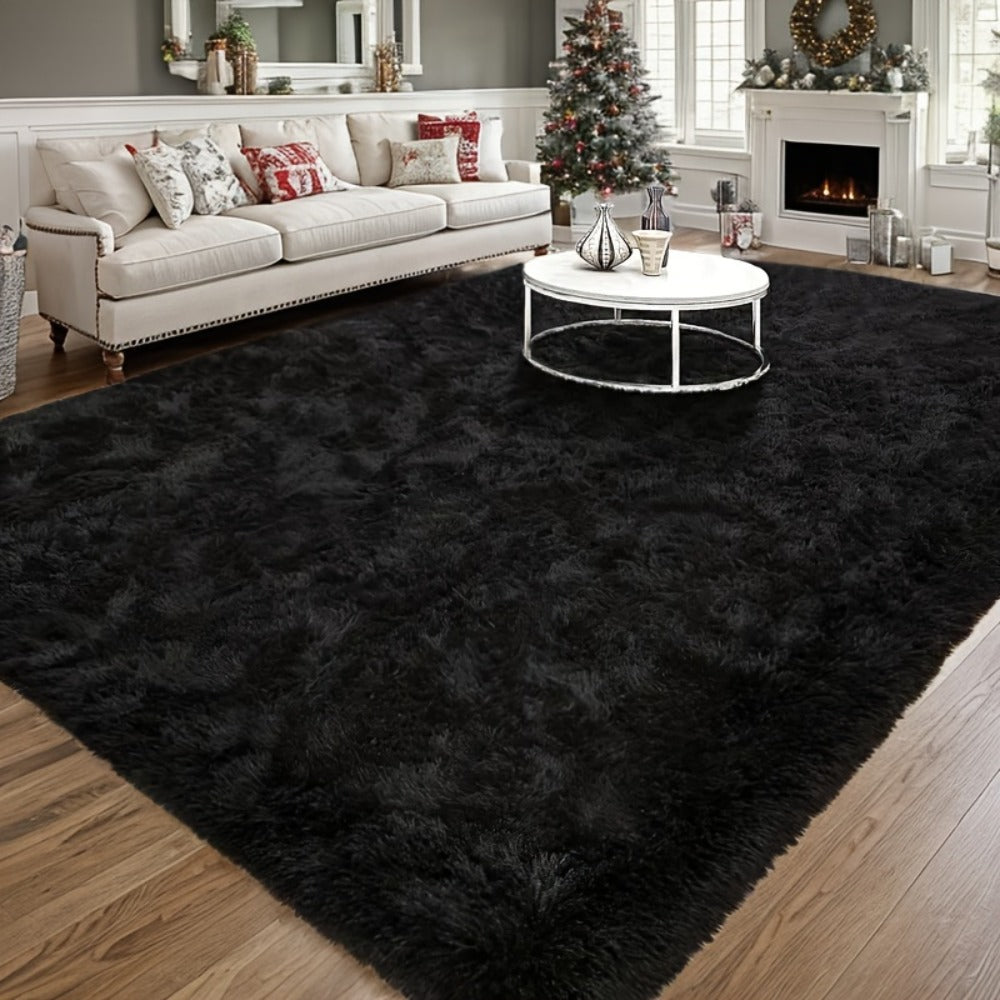 Gradient Color Soft Area Rug - Washable Anti-Slip Shaggy Fluffy Carpet for Living Room & Bedroom | Modern Machine-Made Floor Mat in Extra Large Sizes | Cozy Plush Rug in Multiple Colors