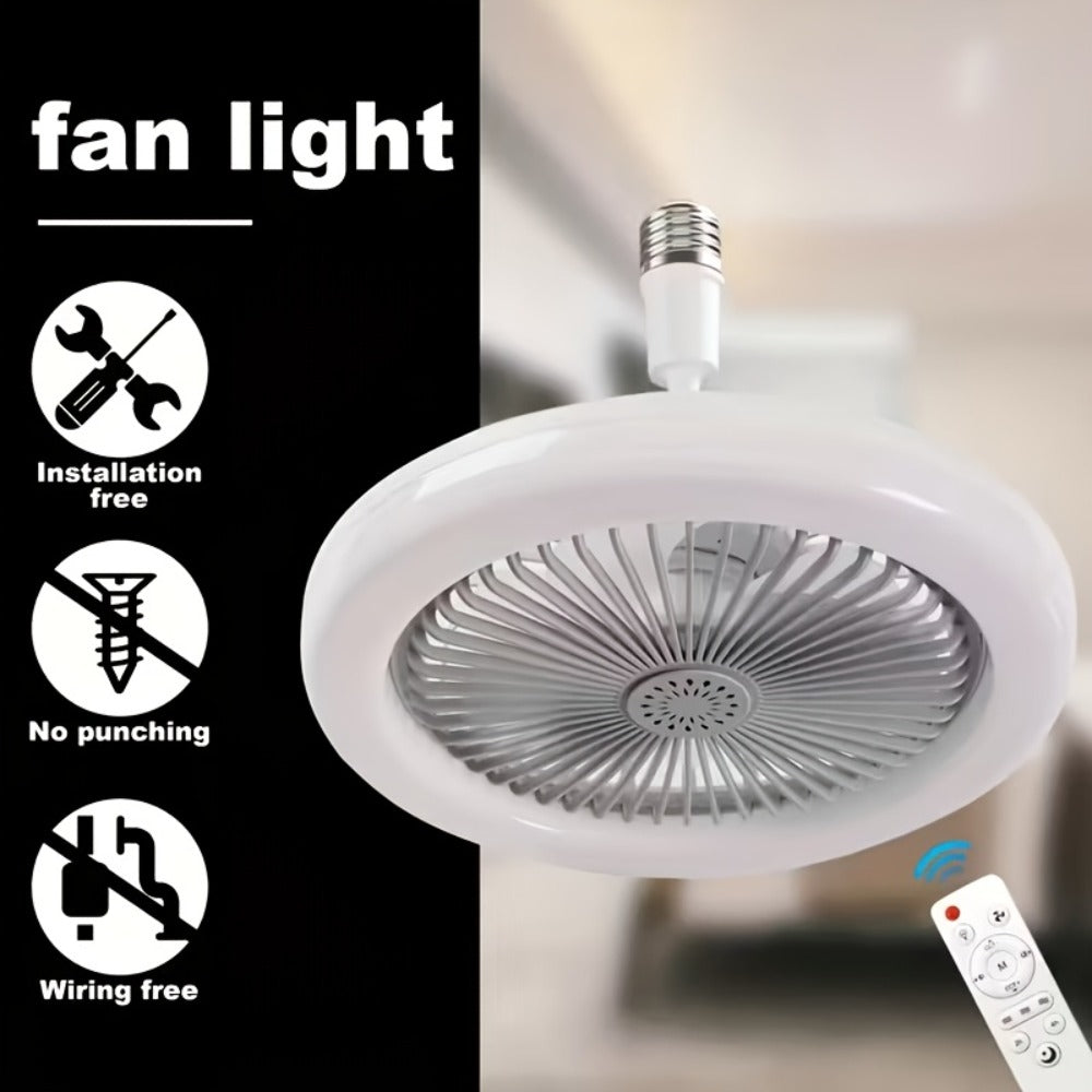 Ceiling Fan Light with Remote Control 3-Speed 3-Color Dimmable LED E26 Base 3000-6500K Adjustable Direction Timer Night Light Function for Bedroom Living Room