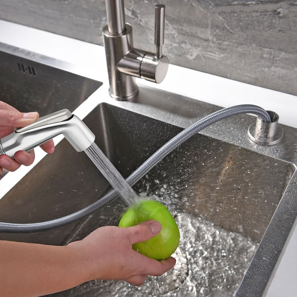 Kitchen Sink Side Sprayer Head Universal Replacement ¨C Quick Connect Pull-Out Faucet Nozzle, Fits Kohler Delta Moen Oakbrook Glacier Bay & Most Spray Hoses, Scratch-Resistant ABS Chrome Finish