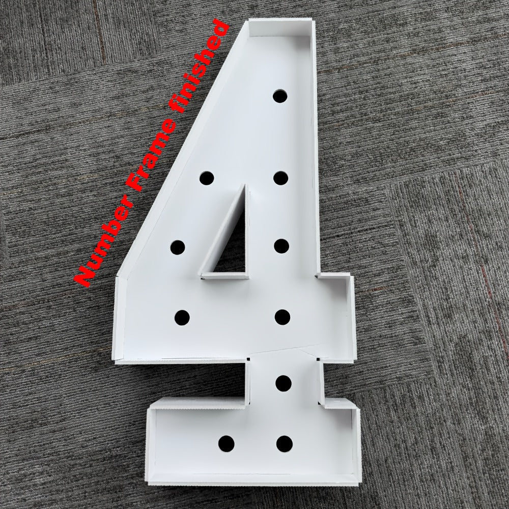 3ft Glowing Number Sign ¨C Warm White LED 3D KT Board 36 Inch Freestanding Party Decoration for Birthday Anniversary Wedding
