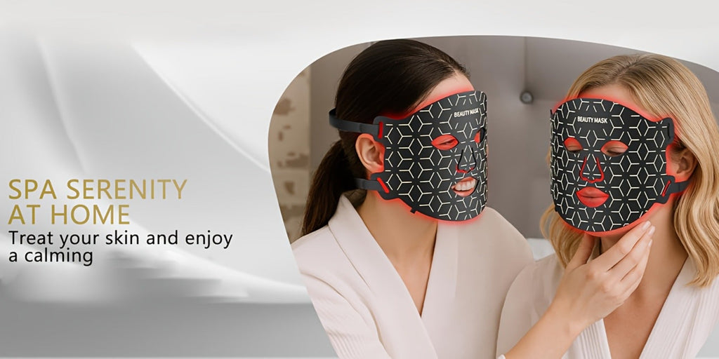 LED Face Mask ¨C 7-in-1 Red Light Therapy for Face & Neck, 93+80 LED Beads, Separate Silicone Applicator, 1800mAh Rechargeable, Adjustable Color Brightness & Timer, Anti-Aging Skin Care Gift for Women