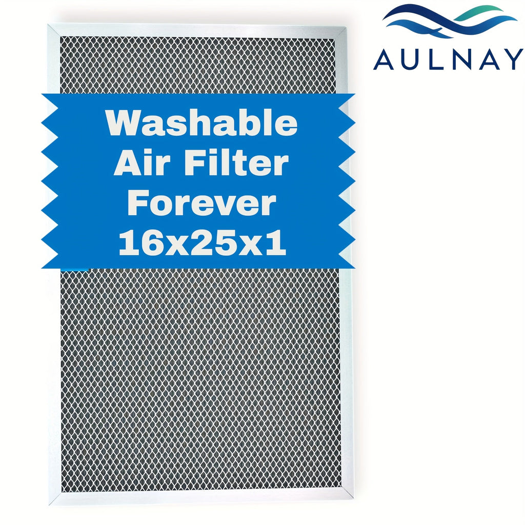 Washable Electrostatic HVAC Air Filter MERV 8 Lifetime Reusable, 6-Layer Filtration MPR 600 FPR 5, Increases Airflow, Healthier Indoor Air for Home and Office, Multiple Sizes Available