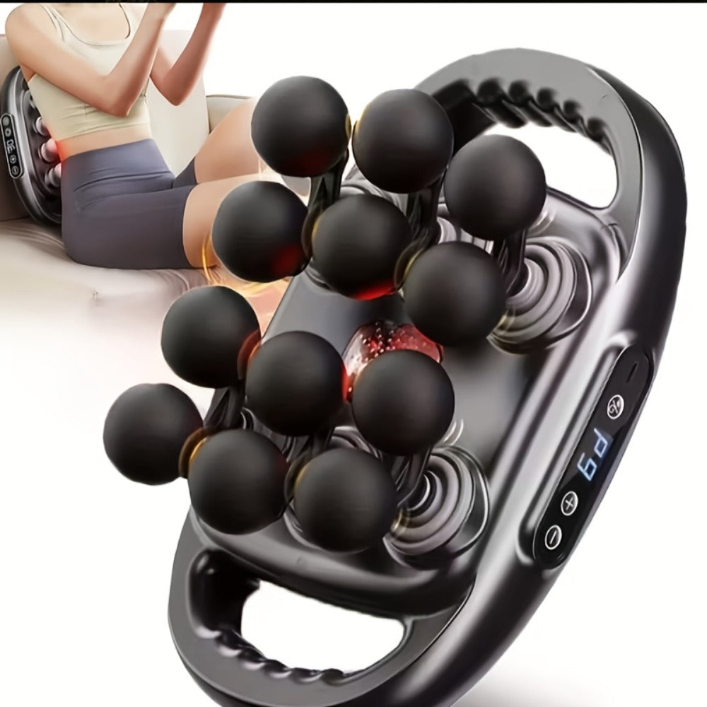 Fascia Gun Multi-Head Deep Tissue Massager ¨C 9 High-Frequency Modes for Leg, Waist, Back & Hip Muscle Relief | Ergonomic Compact Design with High-Performance Motor for Fitness Recovery