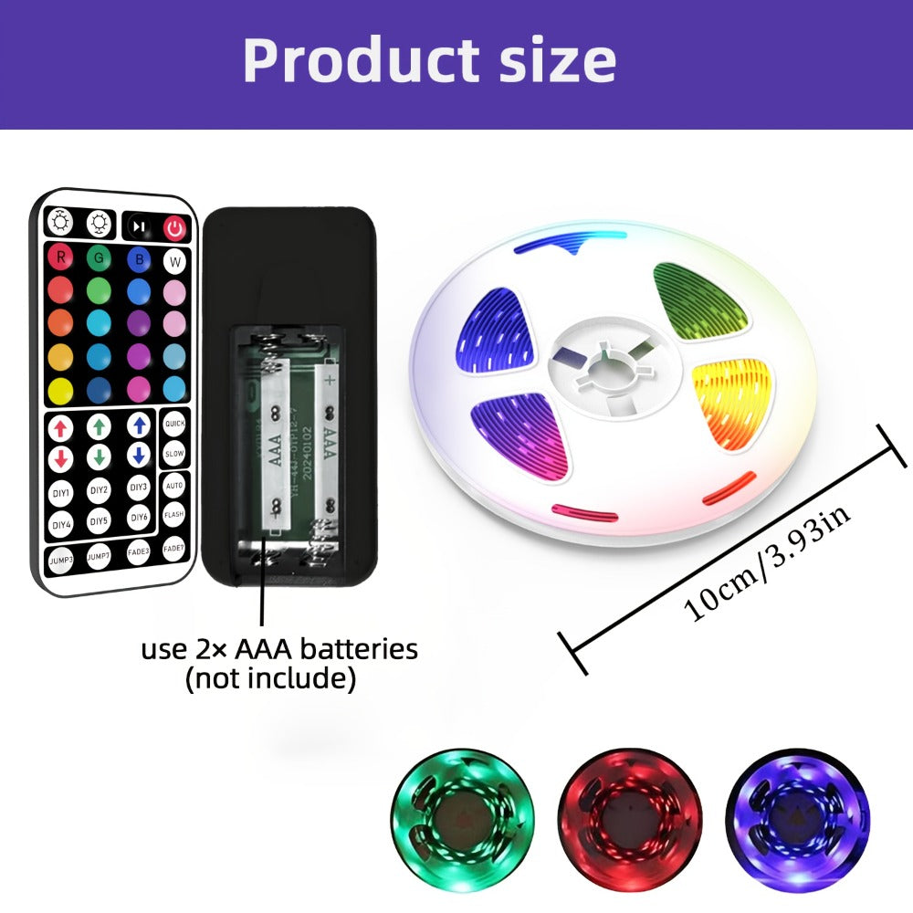 RGB LED Strip Lights 50ft/100ft ¨C Color Changing Tape Light with 44-Key Remote, 20 Colors & 8 Modes, Easy Install, for Bedroom, Living Room, Kitchen, Bar, Wedding & Party Decoration