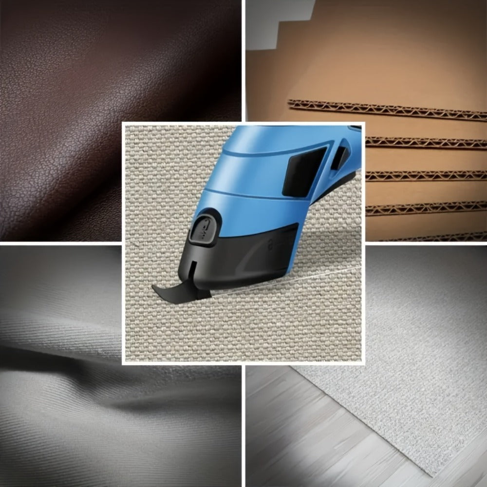 Electric Fabric Cutting Scissors USB Rechargeable ¨C 1500mAh Cordless Precision Cutter for Clothing Leather Carpet Crafts Cardboard Ergonomic One-Touch
