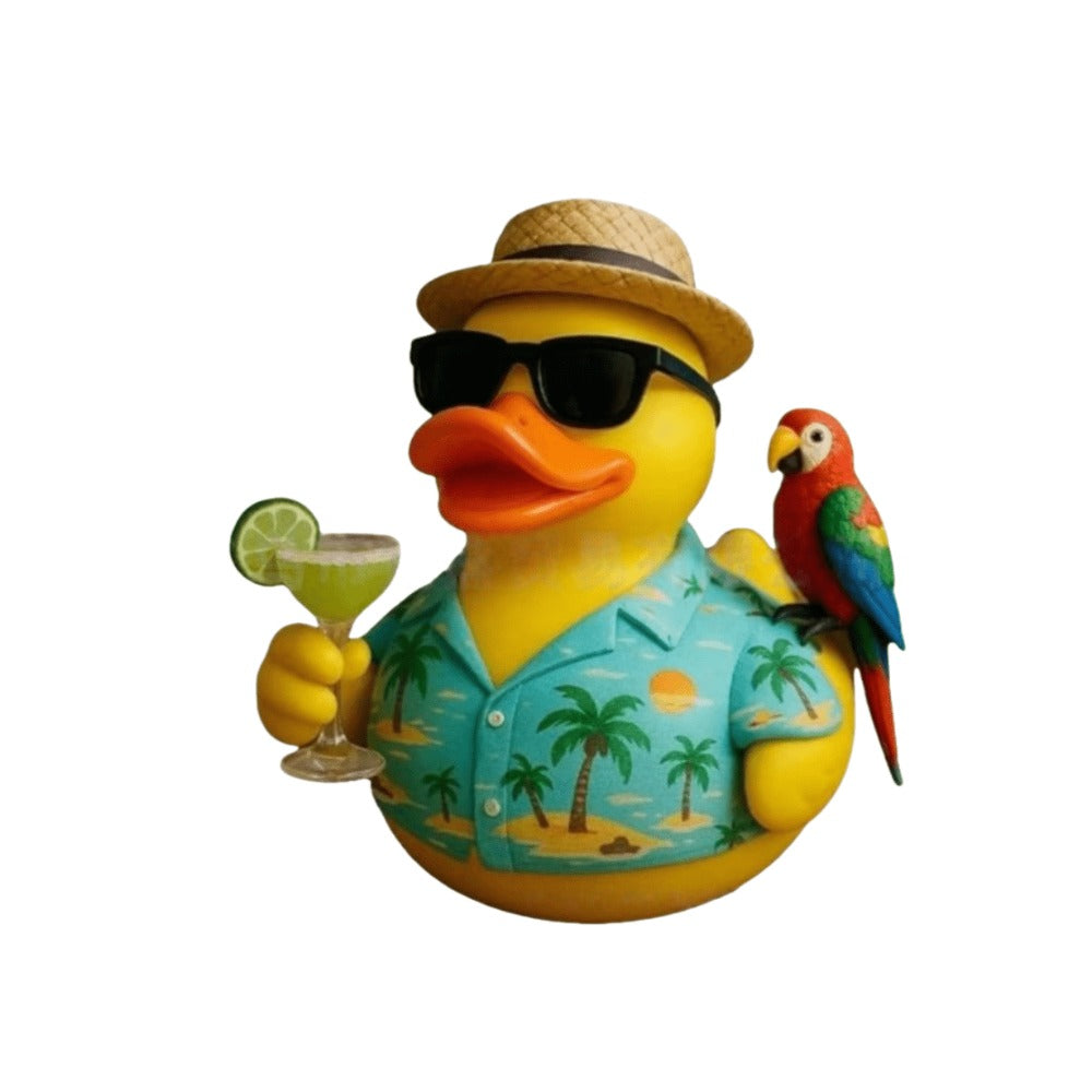 Resin Duck Figurine Tabletop Decor ¨C Beach Style Ornament, Handcrafted Home Decoration, Thanksgiving Gift for Friends & Car Accessories