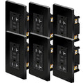 GFCI Outlet 20 Amp Tamper Resistant WR Weather Resistant with Wall Plate ETL Listed LED Indicator Test Reset Button Ground Fault Circuit Interrupter for Bathroom Kitchen Garage 2 4 6 10 20 Pack Black White