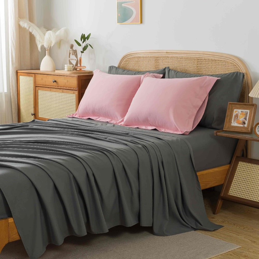 Comforter Set 7-Piece Bed in a Bag Queen King Full Soft Microfiber Down Alternative Comforter Fitted Sheet Flat Sheet Pillow Shams Pillowcases All Season Bedding Set 34 Colors