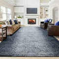 Gradient Color Soft Area Rug - Washable Anti-Slip Shaggy Fluffy Carpet for Living Room & Bedroom | Modern Machine-Made Floor Mat in Extra Large Sizes | Cozy Plush Rug in Multiple Colors