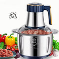Electric Food Chopper & Processor 5L Stainless Steel - 40000 RPM Motor, 6 Bi-Level Blades, Meat Grinder & Vegetable Slicer for Kitchen, Onion, Garlic, Nuts, Fruit, Dough & More