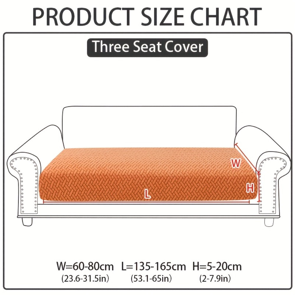 Jacquard Stretch Sofa Cover Non-Slip | Elastic Wear-Resistant Couch Slipcover, Polyester Jacquard Fabric, 1 to 4 Seat Sectional L-Shape, Armrest Backrest, Machine Washable