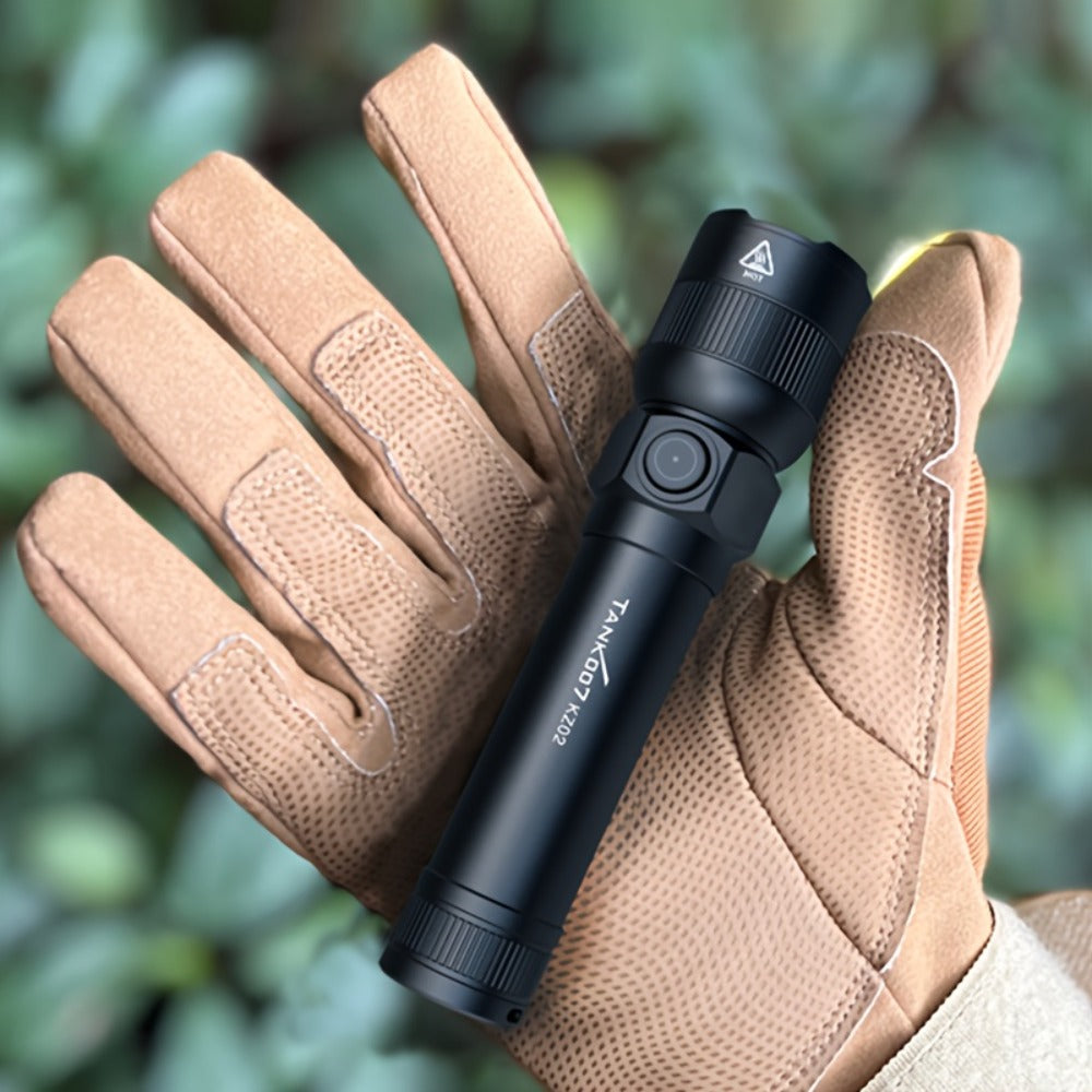 Mini LED Flashlight 18650 Rechargeable Battery | Adjustable Focus & Brightness Zoomable Compact Torch | Textured Grip for Camping Fishing Hiking Outdoor Adventures & Emergency