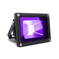UV Black Light 10W LED Blacklight Flood Light IP44 Waterproof - 21 LEDs 385-400nm Covers 100 Sq Ft, 180¡ã Adjustable Bracket, Plug-In for Glow Party Halloween Bedroom Neon Poster Body Paint Decoration