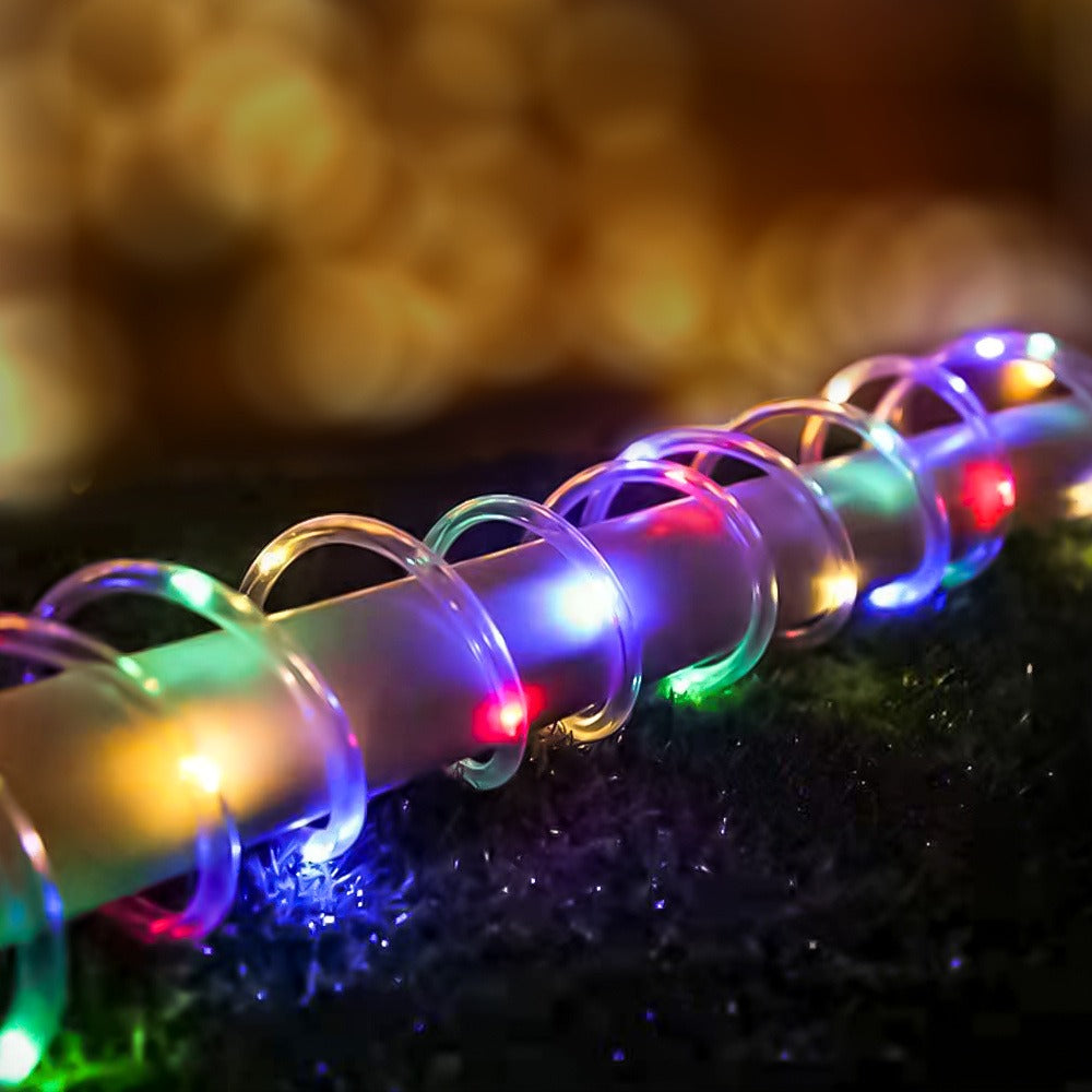 Solar Rope Lights Outdoor 33FT 100LED RGB ¨C 8 Modes IP65 Waterproof String Lights for Garden, Patio, Party & Holiday Decor