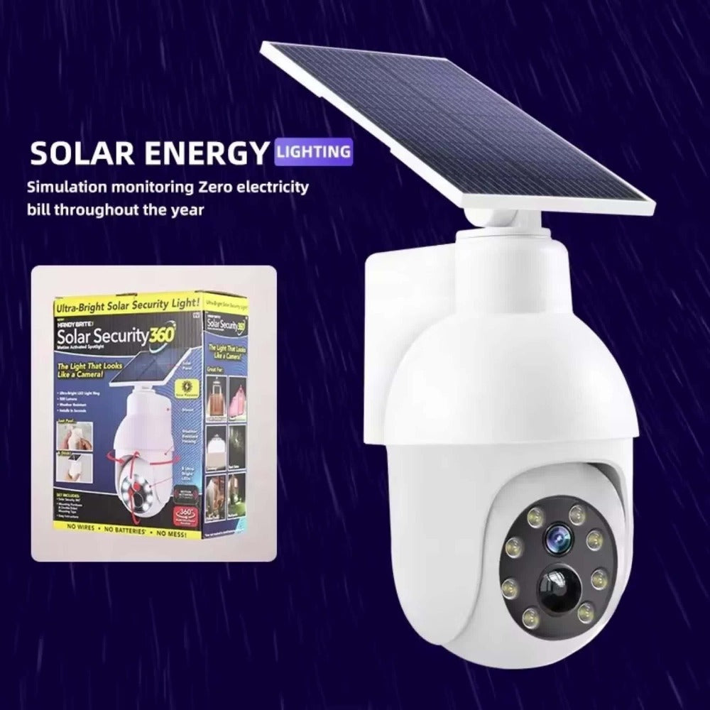 Solar Security Light with Fake Camera Design ¨C Motion Sensor Outdoor LED Warning Light, Solar Powered, Weatherproof, Dummy Camera Style Deterrent for Home, Yard, Garage & Driveway