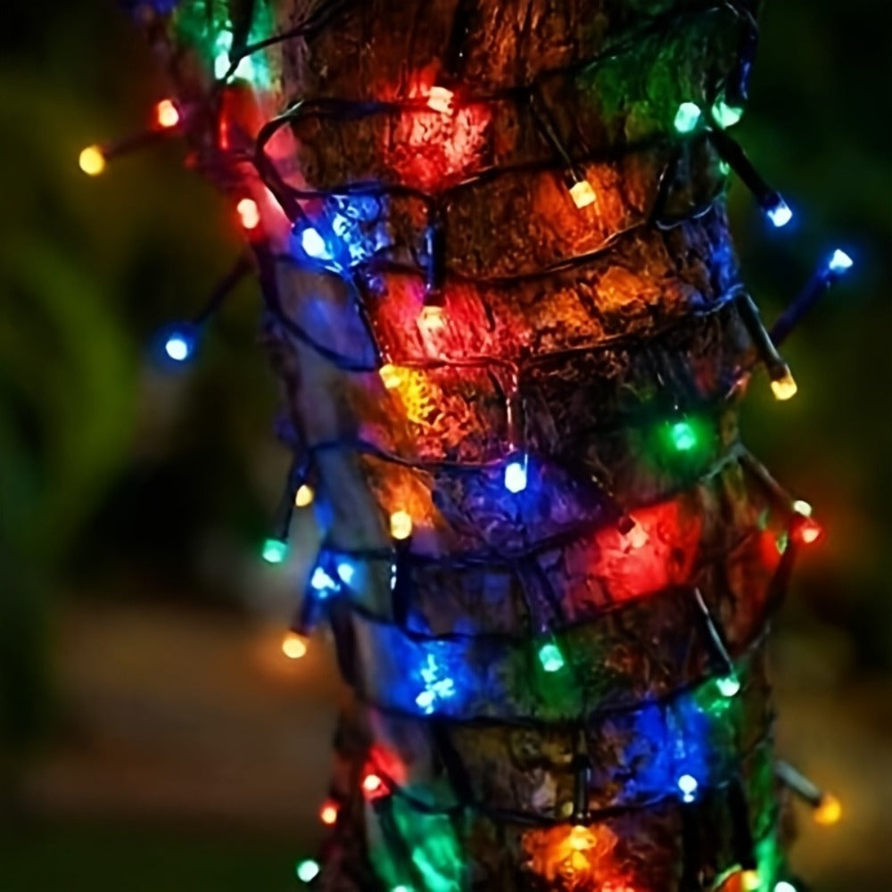 500 LED Christmas String Lights 170 Feet ¨C 8 Lighting Modes with Memory Plug, Transparent Wire Outdoor Lights for Christmas Tree, Party, Balcony & Holiday Decoration ¨C Warm White & Multicolor