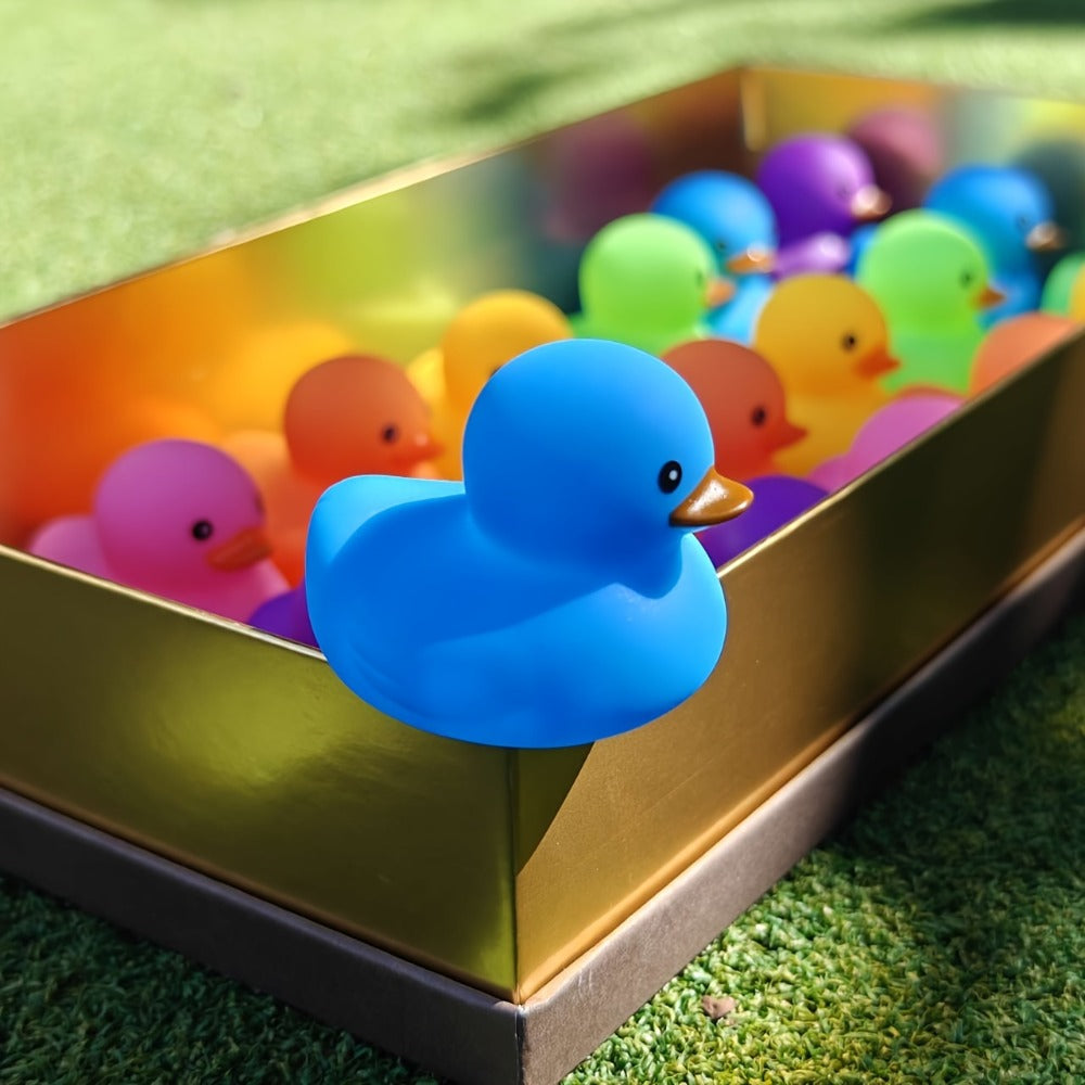 36Pcs Rainbow Rubber Ducks Bulk Pack ¨C Colorful Mini Bath Toys for Pool Party, Holiday Decor & Kids Gift
