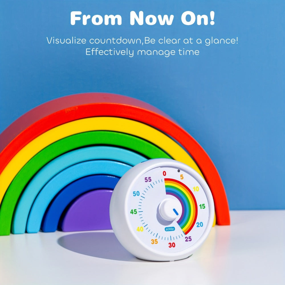 Visual Countdown Timer 60 Minute ¨C Silent Operation Time Management Clock for Classroom, Office, Kitchen & Desktop, Multiple Colors Available