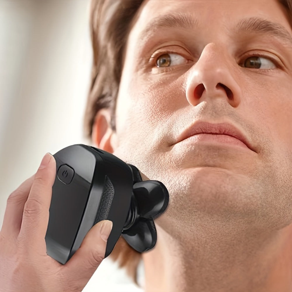 Electric Shaver for Men, Rechargeable Electric Razor with Smart Floating Heads, Three-Blade Wet Dry Shaver, LED Battery Display, 1-Hour Fast Charge, Fully Washable Beard Trimmer & Grooming Kit