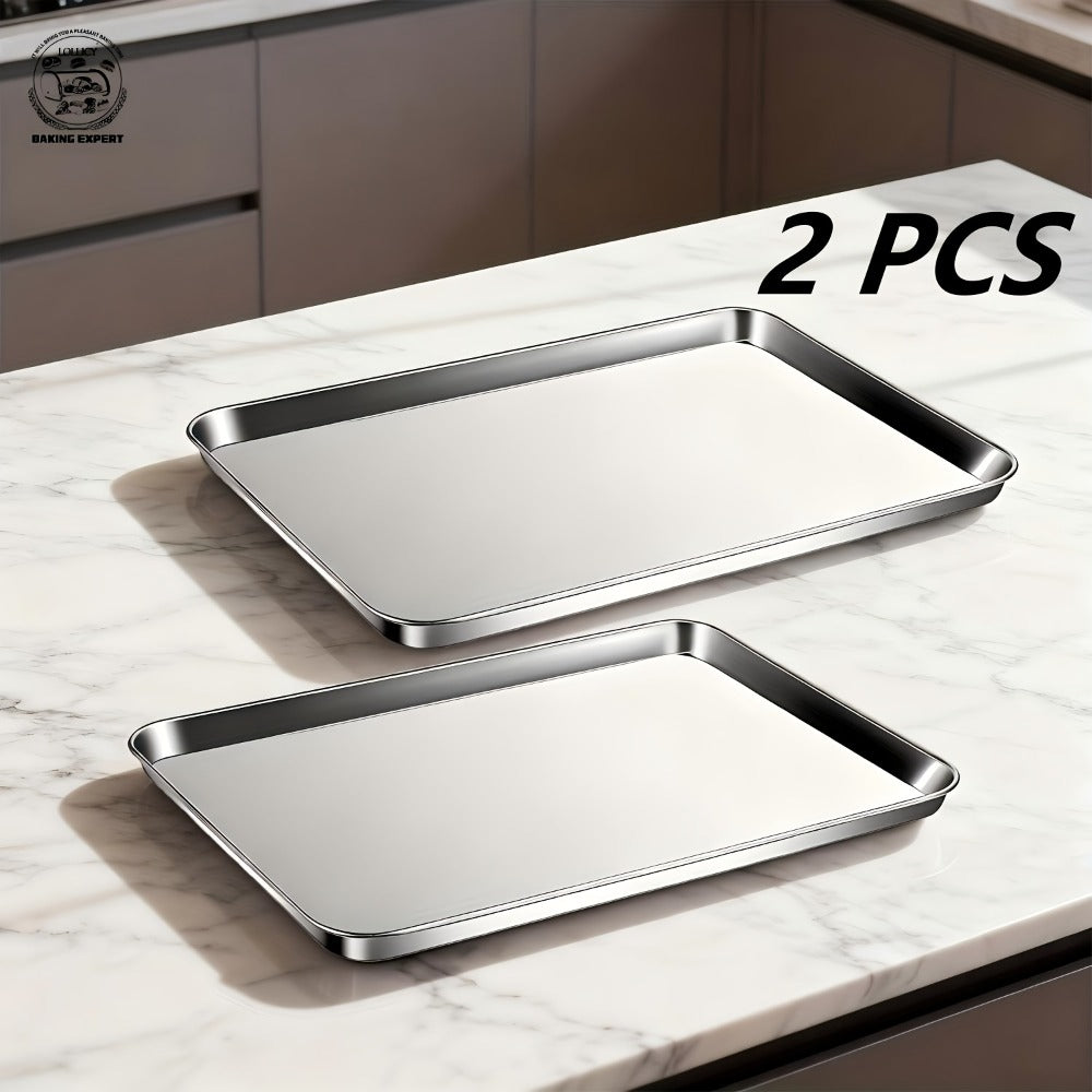 Baking Sheet and Rack Set Stainless Steel Half Sheet Pan with Cooling Rack Heavy Duty Rust Free Dishwasher Safe for Cookie Baking Roasting Grilling 2 3 4 Pan Options