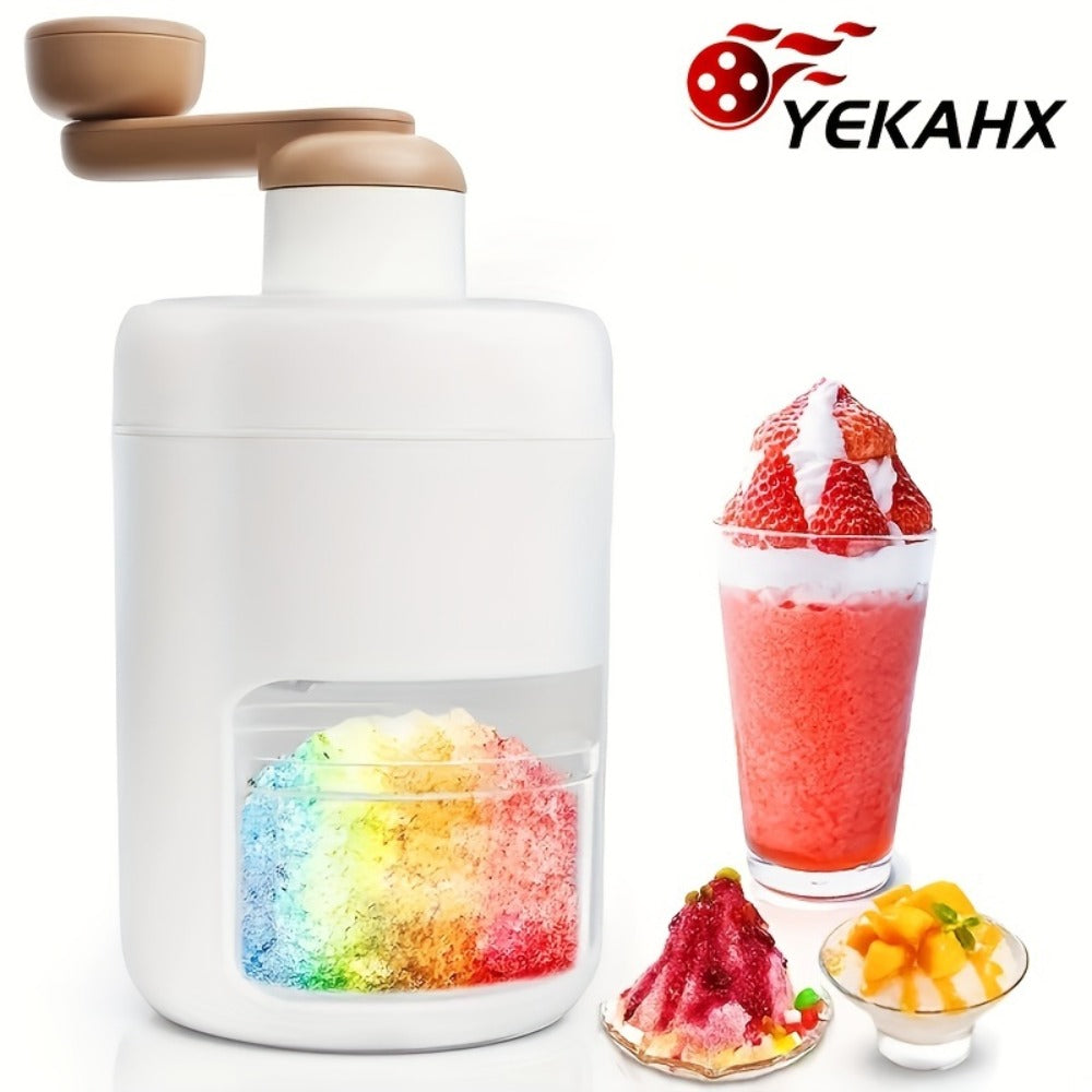 Manual Ice Shaver Machine ¨C Hand-Powered Snow Cone Maker & Ice Crusher, BPA-Free, Portable for Home, Parties, Picnics & BBQs, Includes Ice Cube Trays, Easy to Use Shaved Ice Maker for Kids & Adults