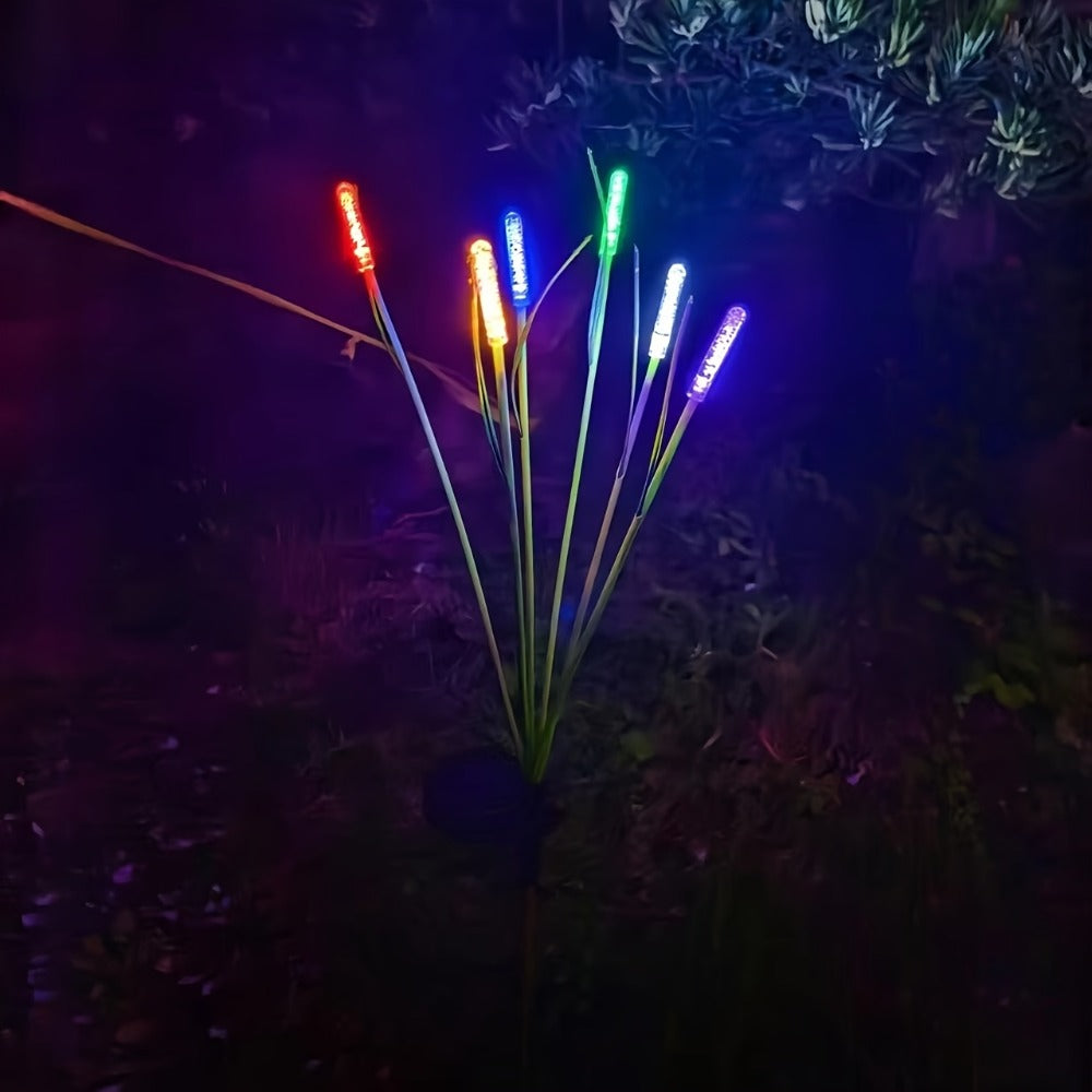 Solar Reed Lights Outdoor Garden Stake Lights LED IP54 Waterproof Rechargeable Lithium Battery Pond Terrace Patio Decor Warm White Colorful 1pc 2pcs