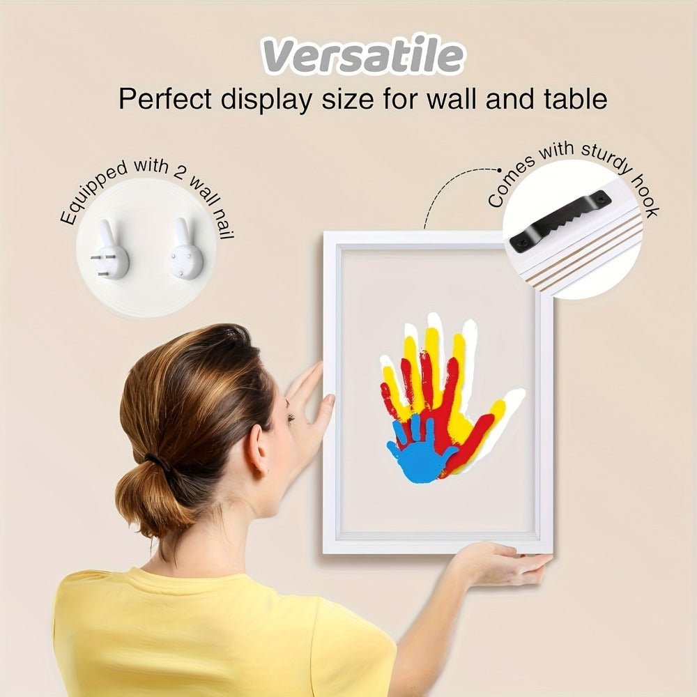 Family Handprint Kit with 4 Slots & 6 Colors ¨C Memory Frame Keepsake Gift