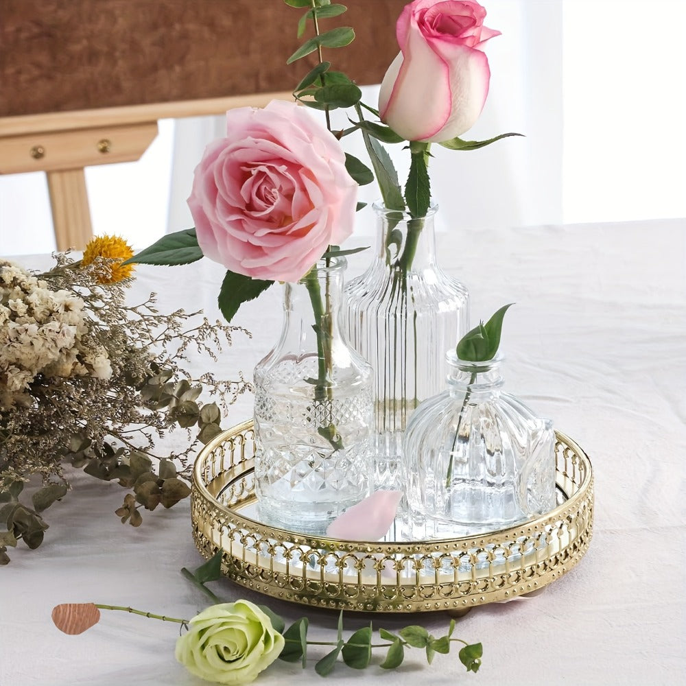 Glass Bud Vases Bulk Set ¨C Clear Flower Vases for Wedding Table Centerpieces, Home Decor, Birthday, Anniversary & Holiday Party Decorations