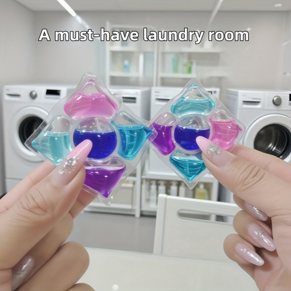 Laundry Pods 5-in-1 Scented Detergent Pods Powerful Stain Remover Long-Lasting Fragrance Each Pod Washes 8-12 Items 12g Per Pod Fabric Cleaner for Home