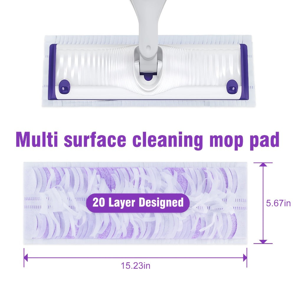 Disposable Mop Pads Refill 29 Pack Compatible with PowerMop, Replacement Wet Mop Pads for Multi-Surface & Hardwood Floor Cleaning, No Mop Rod Included