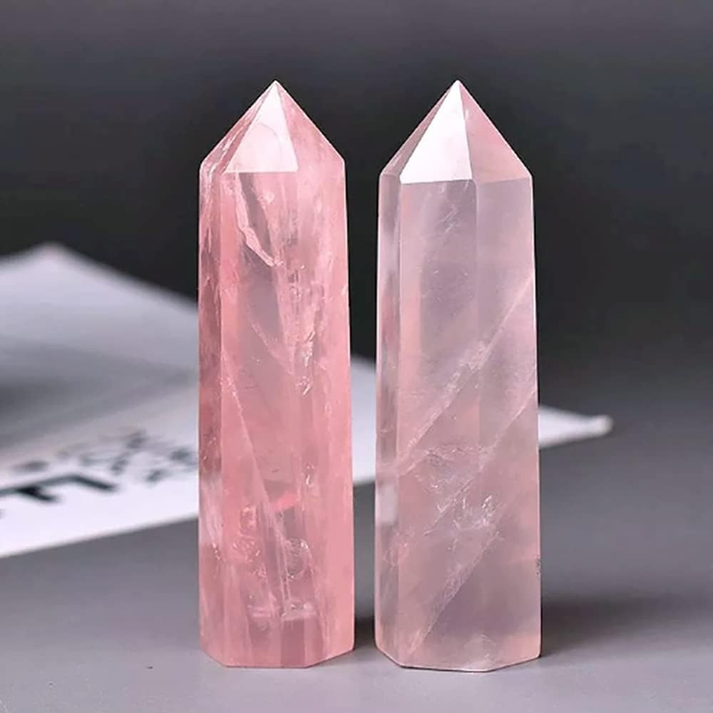 Natural Rainbow Fluorite Crystal Tower Set 7PCS ¨C Hand-Polished Hexagonal Gemstone Obelisks 2.2 Inch, Crystal Points for Home Decor, Meditation, Reiki & Holiday Gift, Eco-Crafted Mineral Collection
