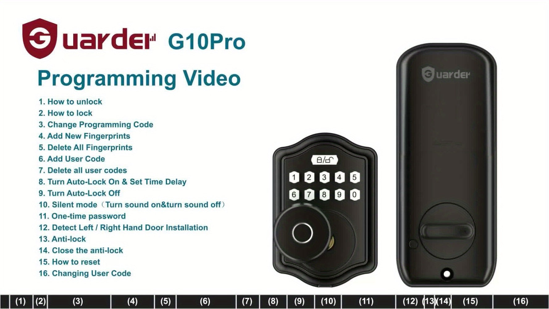 Keypad Deadbolt Lock Fingerprint Keyless Entry ¨C Electronic Door Lock with Code Fingerprint & Key, 300 Users Temporary Code for Front Door Home Office