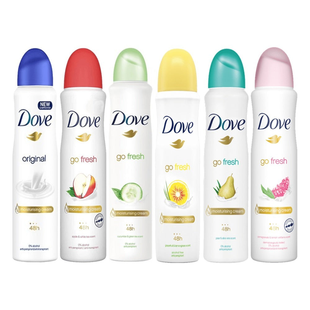 Dove Women Deodorant Spray 150ml Long-Lasting Scent Protection Anti-Perspirant Body Spray for Women ¨C 48H Freshness, Gentle on Skin, Bulk Pack Options