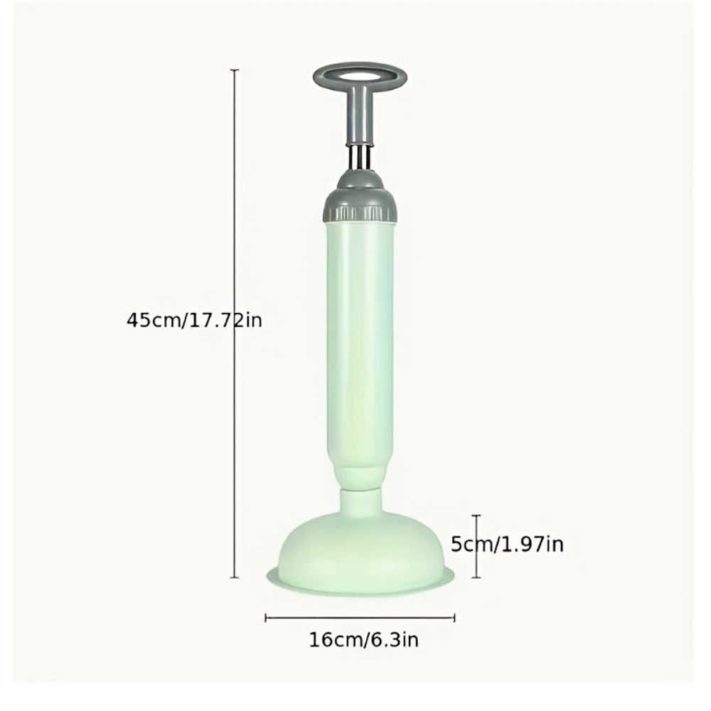 Flexible High-Pressure Drain Pipe Clog Remover - Manual Toilet Plunger & Pipe Dredging Tool, Durable Plastic Drain Cleaner for Bathroom Sink Shower Kitchen Drain, No Electricity Needed, Green