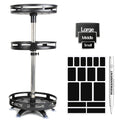 Lazy Susan Turntable Organizer Metal Rotating Spice Rack 1 2 3 Tier for Cabinet Kitchen Countertop Pantry Bathroom ¨C Spinning Storage Rack with Suction Cup Feet & Labels