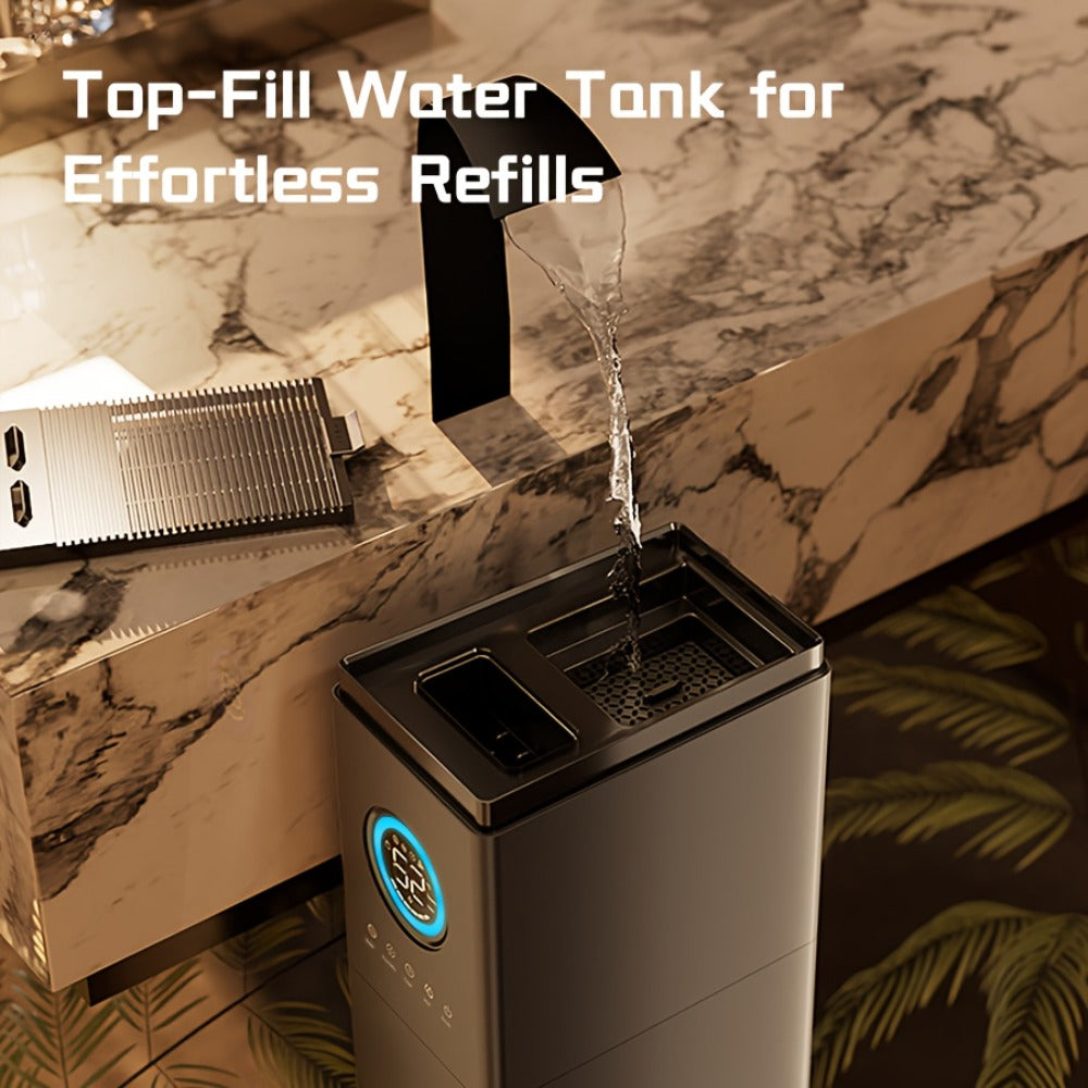 Cool Mist Humidifier 13L Large Capacity - Soundwave Technology, Smart Humidity Control, Top-Fill Design, Sleep Mode, Covers 1000 Sq Ft, for Home Large Room Bedroom Office Plants, 3.5 Gallon
