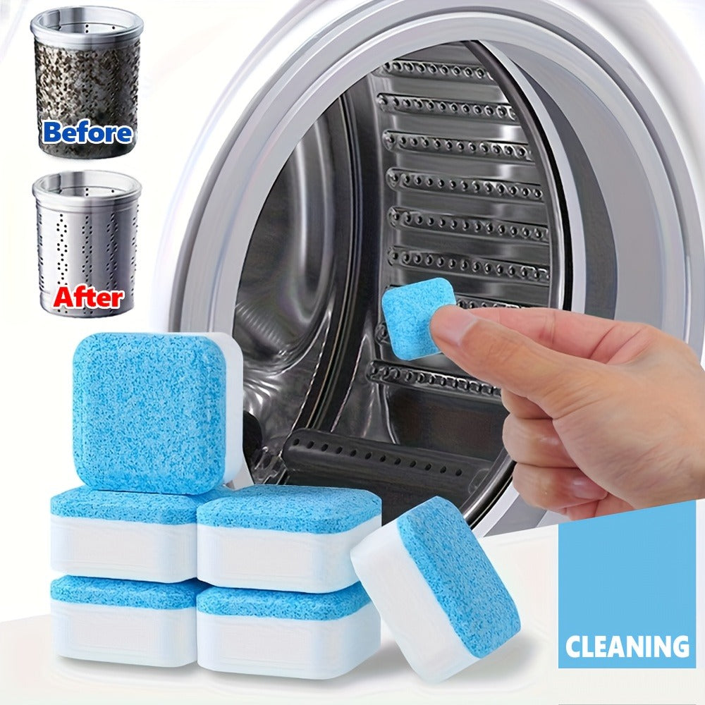 Washing Machine Cleaner Tablets Deep Cleaning Descaler for HE Front Loader Top Load Washer Septic Safe Deodorizer Removes Odor Residue Drum & Tub Seal Cleaner 16 24 32 40 Packs Bulk Value