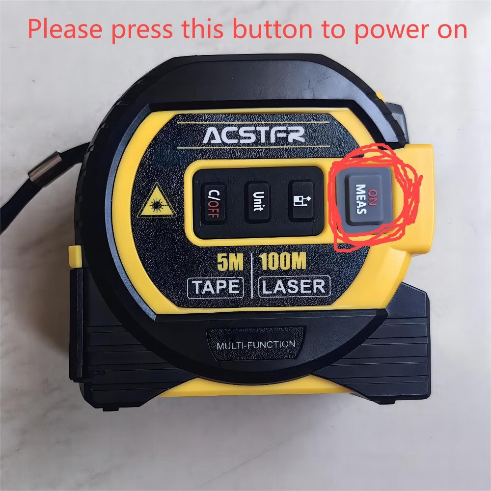 3-in-1 Laser Tape Measure Digital Laser Rangefinder Steel Tape Measure Cross Laser Level High Precision Color Screen Voice Broadcast for Construction Home DIY Measurement