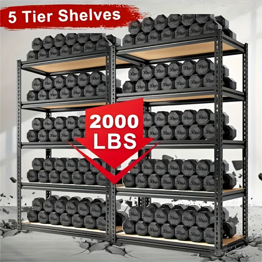 Heavy Duty Metal Shelving Unit 72 Inch ¨C 400 lbs Per Shelf Adjustable Steel Storage Rack for Garage, Warehouse, Home & Office, Industrial Style Utility Shelf, Easy Assembly