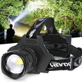 LED Headlamp 1700LM XHP-70 Aluminum Alloy with 6000mAh Rechargeable Battery ¨C 3 Modes Adjustable Spotlight Floodlight Head Lamp for Camping Hiking Hunting Fishing Outdoor Adventure
