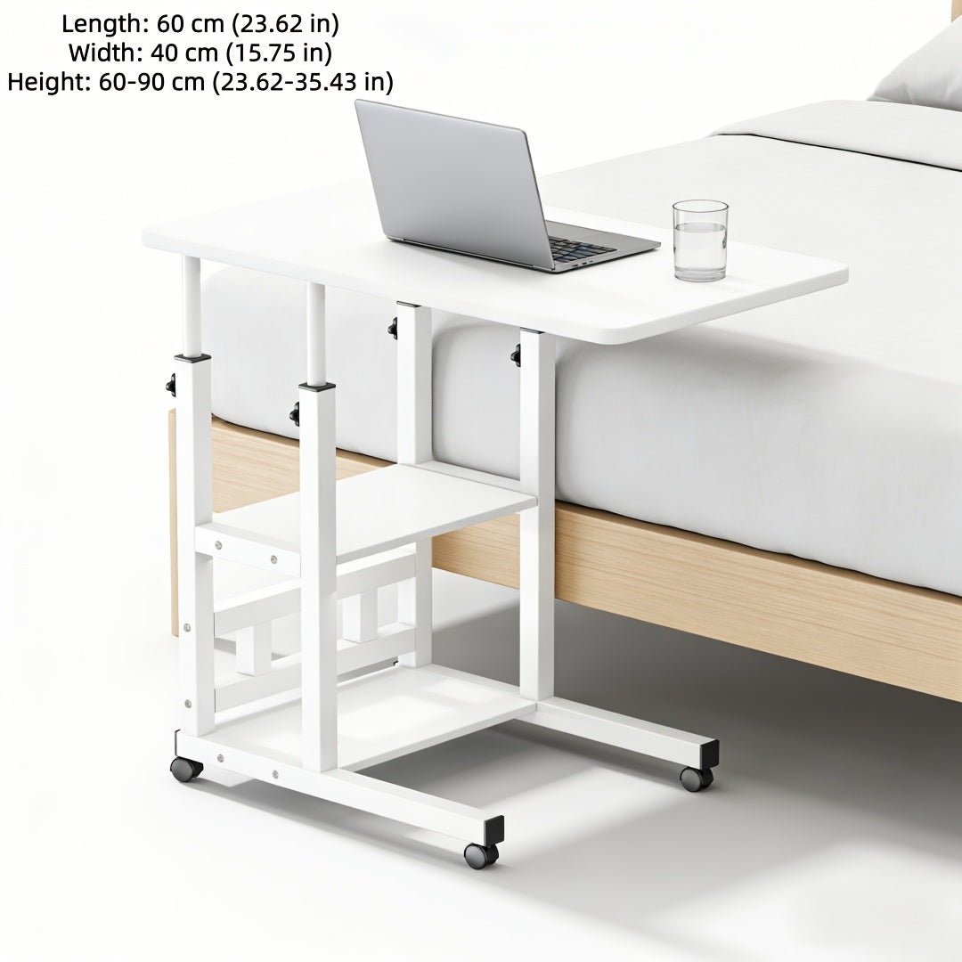 Bedside Table with Wheels Adjustable Height ¨C Multi-Style Nursing Care Table for Elderly & Patients | Single & 3-Tier Rolling Overbed Dining Table, Home Medical Convalescent Furniture, 13 Styles