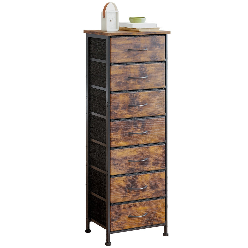 Tall Dresser with Fabric Drawers Storage Organizer 41-47 Inch 6 Drawer Chest for Bedroom Closet Entryway Clothing Storage 6 Colors