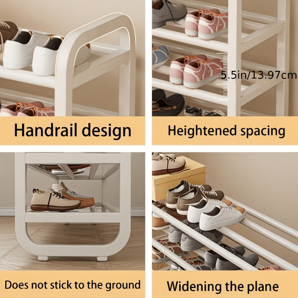 5-Tier Shoe Rack Organizer for Entryway, Space-Saving Narrow Shoe Storage Shelf, Multi-Layer Floor Mount, Holds 18 Pairs, No Assembly Tools Needed