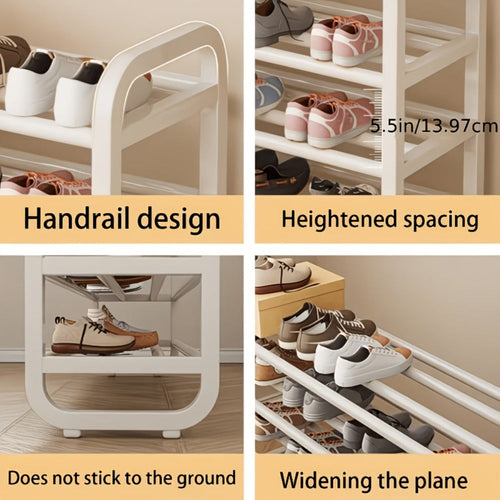 5-Tier Shoe Rack Organizer for Entryway, Space-Saving Narrow Shoe Storage Shelf, Multi-Layer Floor Mount, Holds 18 Pairs, No Assembly Tools Needed