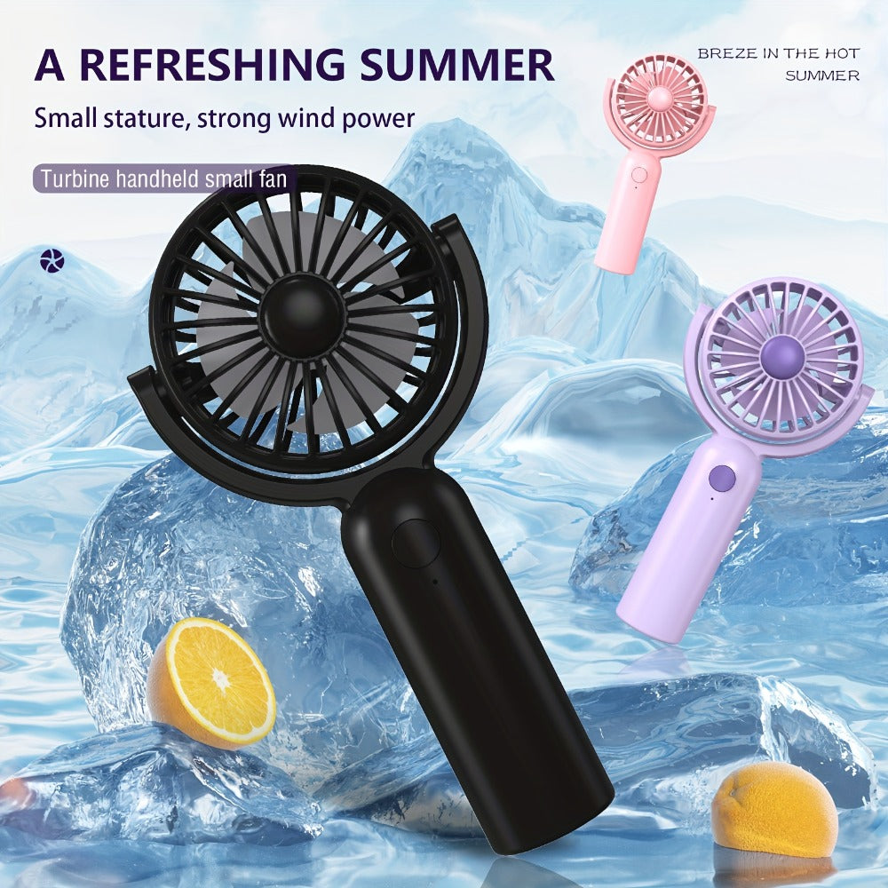 Handheld Fan Mini USB-C Rechargeable 3 Speed 180 Degree Adjustable Portable Personal Fan for Indoor Outdoor Travel Summer Cooling Gift 3 Pack 6 Pack Black Pink Purple