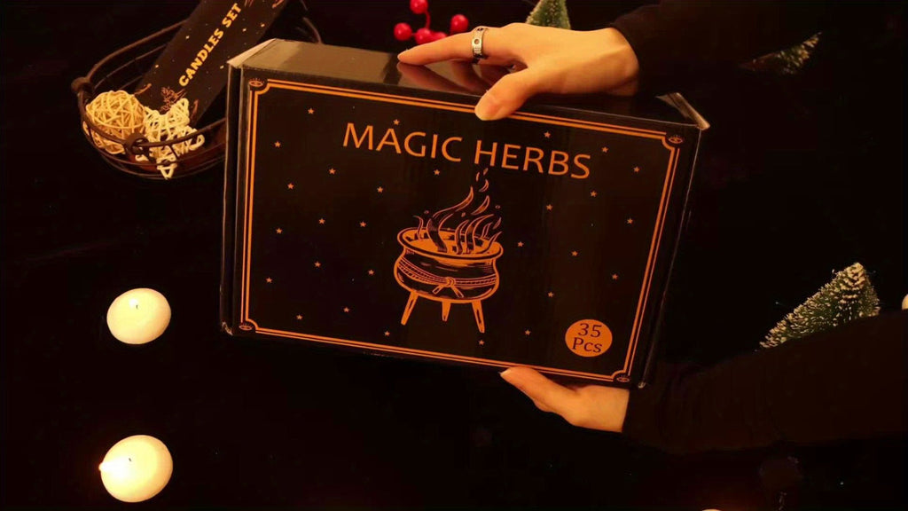 Dried Herbs & Flowers Magic Supplies Kit 40 Pack ¨C Witch Starter Set for Rituals, Spells, Candle & Soap Making, Pagan Altar, Halloween & Christmas Gift, Party Favors, Home Decor